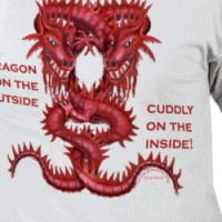 Dragon on the outside, cuddly on the inside T-shirt