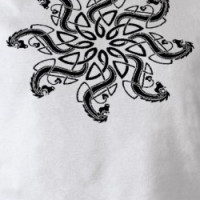 entwined dragons in a circle T-shirt